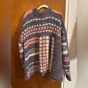 Free People oversized textured knit pullover sweater